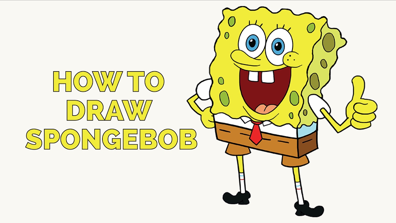 1280x720 How To Draw Spongebob In A Few Easy Steps Drawing Tutorial - Steps Drawing Spongebob