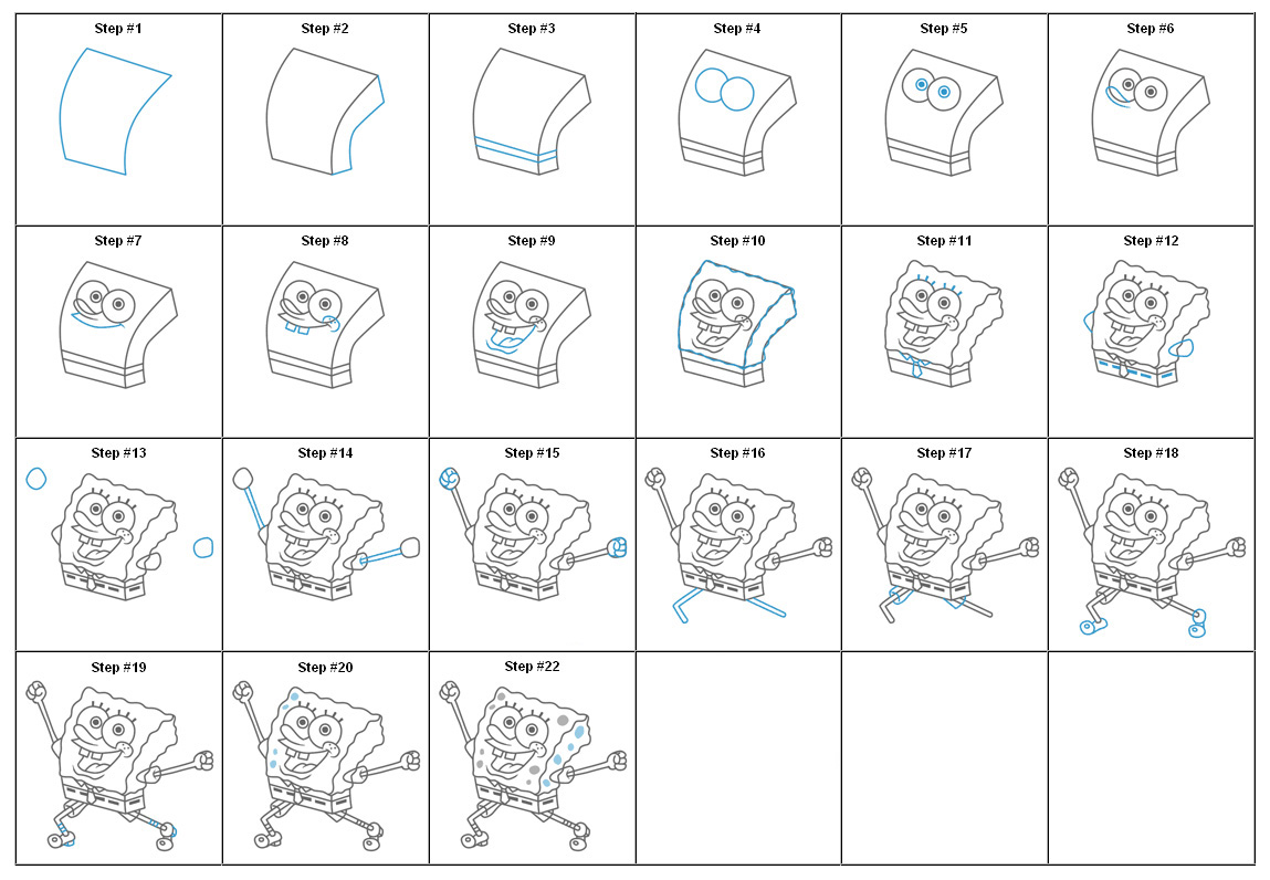 1149x796 How To Draw Spongebob Step - Steps Drawing Spongebob