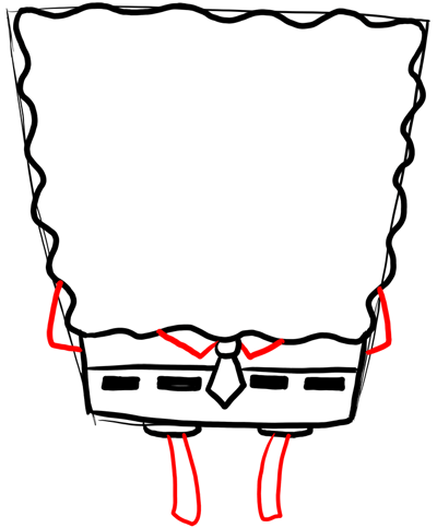 400x483 Step - Steps Drawing Spongebob