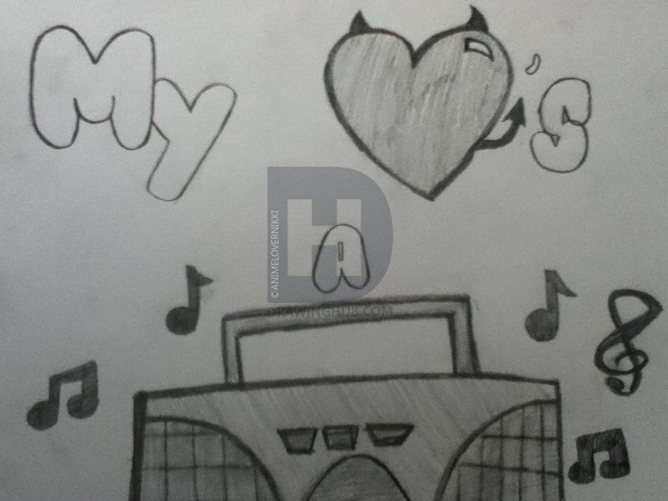 960x720 My Hearts A Stereo Drawing - Stereo Drawing