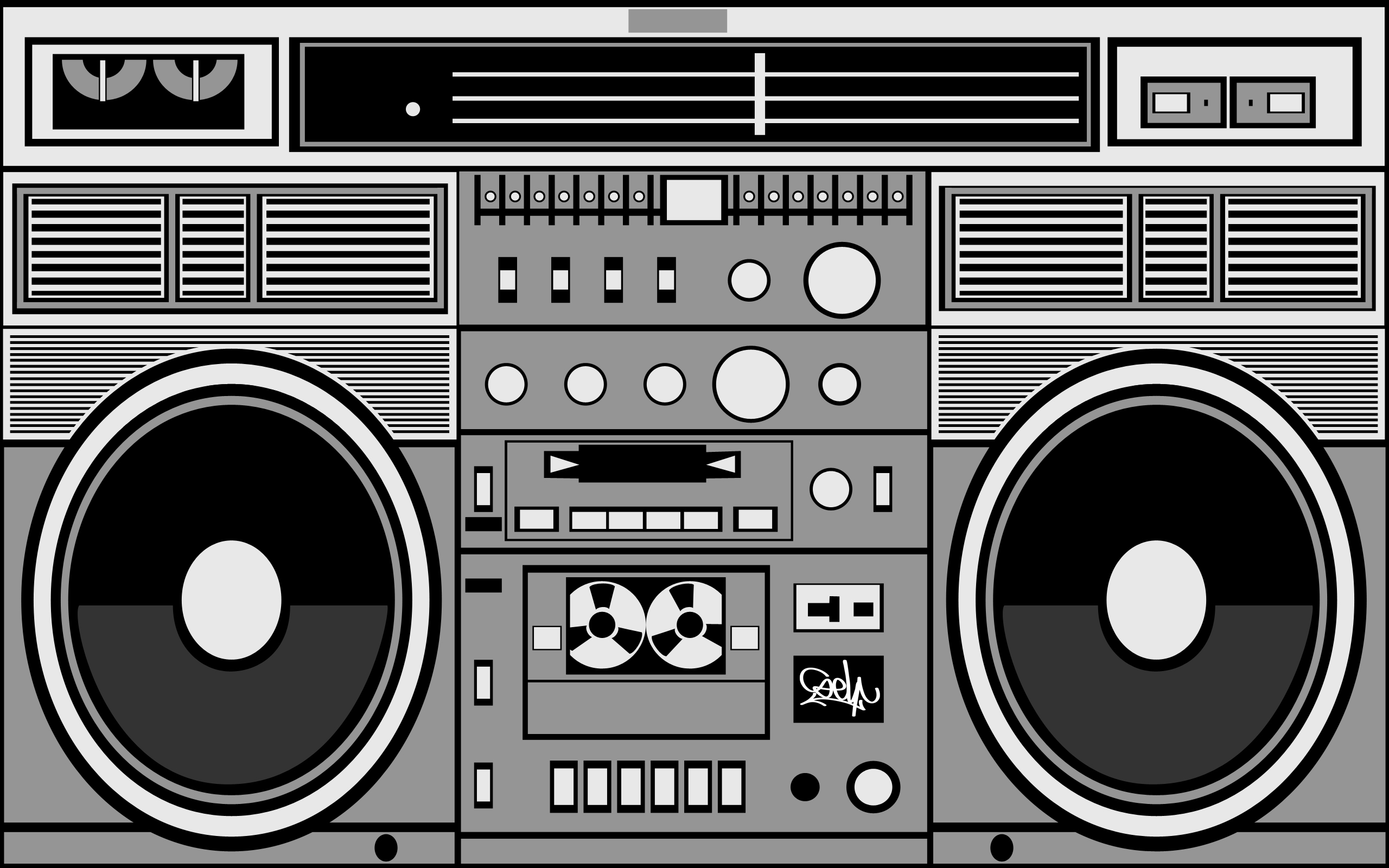 2560x1600 radio drawing boombox for free download - Stereo Drawing