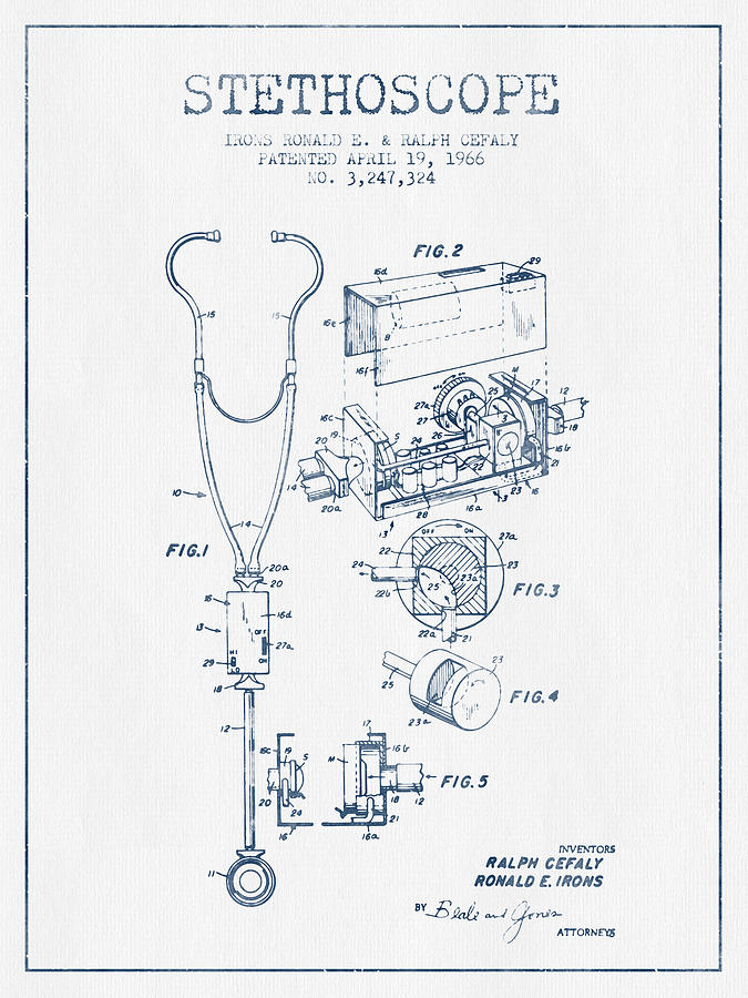 675x900 Stethoscope Patent Drawing - Stethoscope Drawing