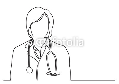 400x283 Doctor With Stethoscope - Stethoscope Drawing