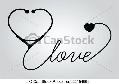 450x321 Vector - Stethoscope Drawing Heart