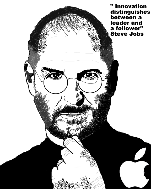 576x720 Steve Jobs My Hero - Steve Jobs Drawing