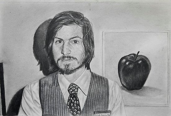 550x374 Steve Jobs Drawing Posters - Steve Jobs Drawing