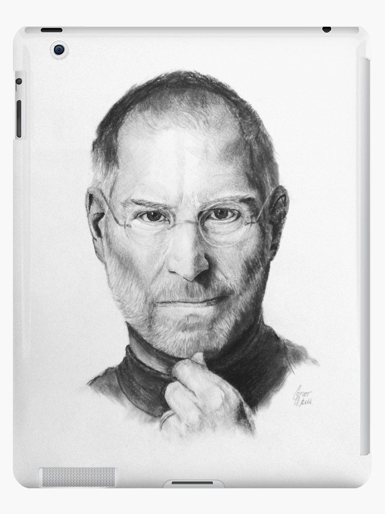 750x1000 Steve Jobs Pencil Drawing Ipad Cases Skins - Steve Jobs Drawing
