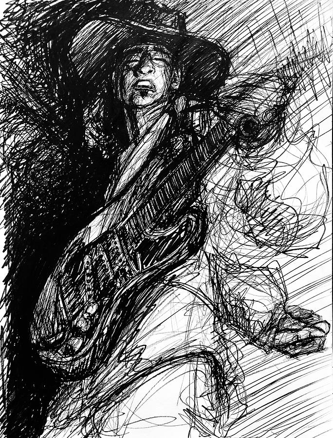 684x900 stevie ray vaughan drawing - Stevie Ray Vaughan Drawing