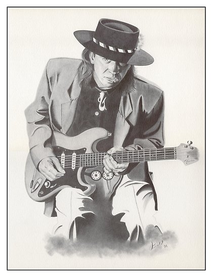 421x550 stevie ray vaughan portrait posters - Stevie Ray Vaughan Drawing