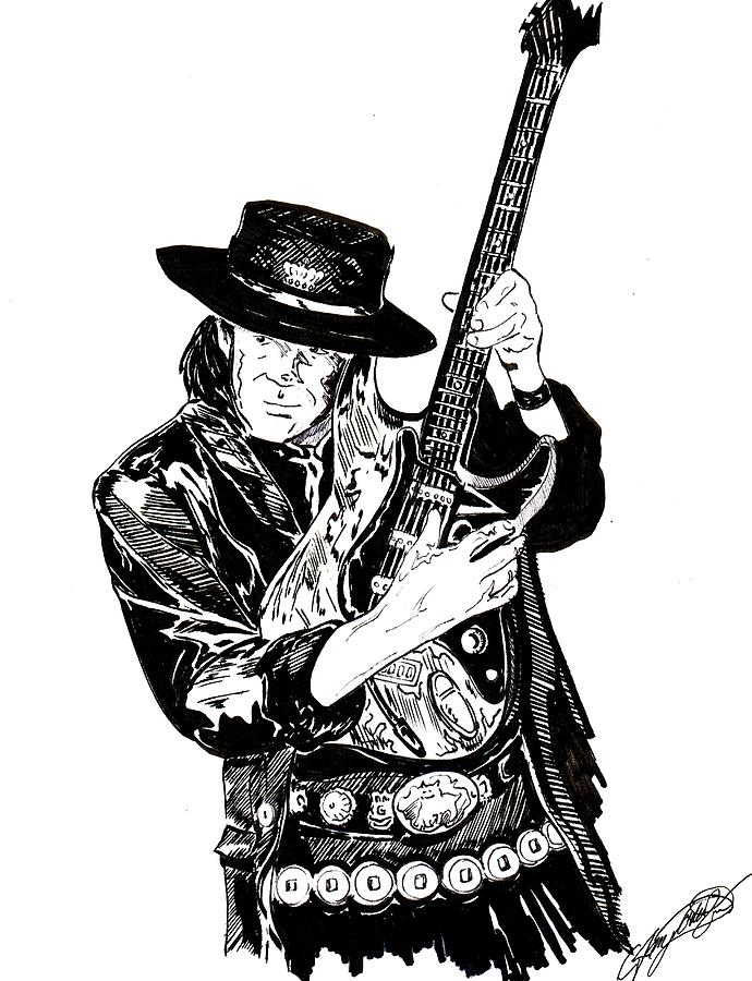 690x900 stevie ray vaughn drawing - Stevie Ray Vaughan Drawing