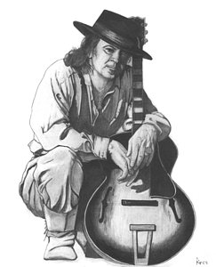 243x300 stevie ray vaughn drawing - Stevie Ray Vaughan Drawing