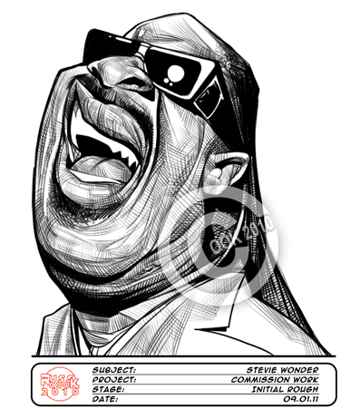 397x451 russ cook stevie wonder - Stevie Wonder Drawing
