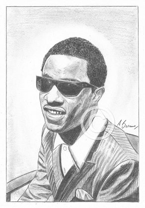 292x418 stevie wonder pencil portrait - Stevie Wonder Drawing