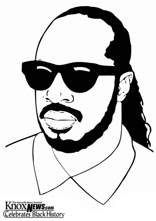 531x750 coloring - Stevie Wonder Drawing