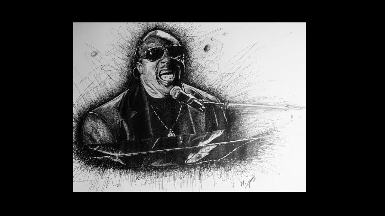 1280x720 drawing stevie wonder scribble art - Stevie Wonder Drawing