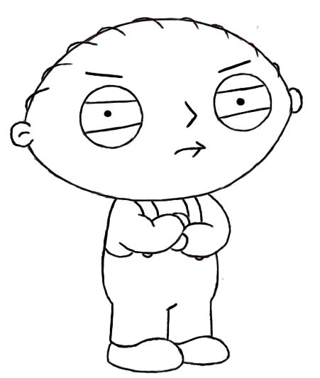 451x533 how to draw stewie griffin draw central stewie griffin, family - Stewie Drawing