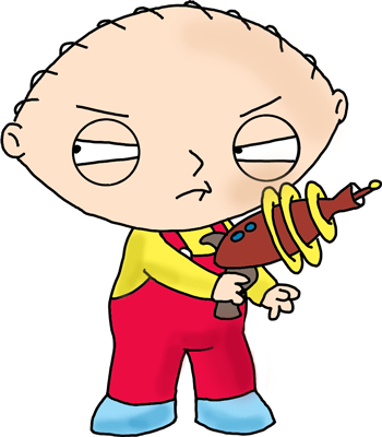 350x400 Drawing Stewie From Family Guy With Toy Gun Lesson - Stewie Drawing