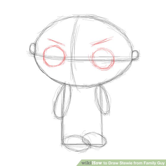 560x560 How To Draw Stewie From Family Guy - Stewie Griffin Drawing