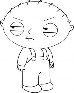 240x302 drawing printout how to draw stewie griffin from the family guy - Stewie Griffin Drawing