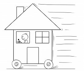 275x235 Stick Figure Families Photos And Images Crystalgraphics - Stick Drawing House