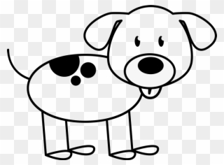 320x236 Cat Outline Rubber Stamp - Stick Drawing Of A Dog