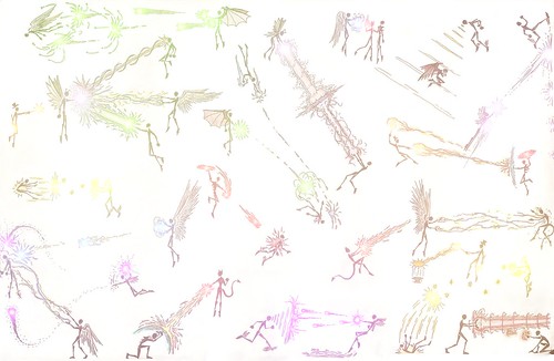 500x326 Jay's Drawings - Stick Figure Battle Drawing