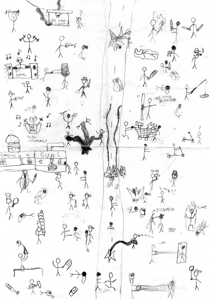 stick figure war drawing