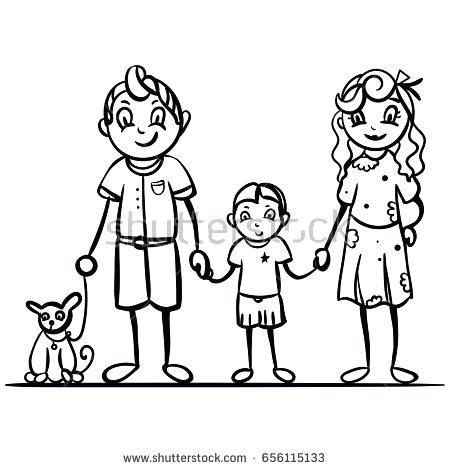 450x470 Stick Figure Dog Figures Family Man Woman Boy And Band - Stick Figure Dog Drawing