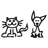 200x200 Stick Figure Dog Cat Pet Decal Pack - Stick Figure Dog Drawing