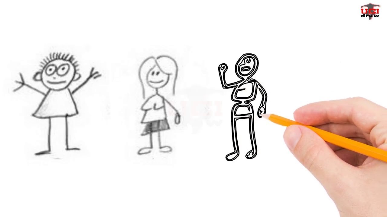 1280x720 How To Draw Stick Figure Step - Stick Figure Drawing