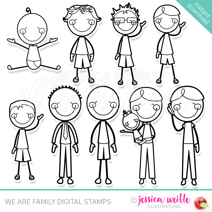 700x700 Family Drawing Stick Figures - Stick Figure Family Drawing