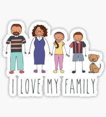 210x230 Stick Family Drawing Stickers Redbubble - Stick Figure Family Drawing
