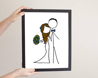 340x270 custom simple stick figure family portrait family etsy - Stick Figure Family Drawing