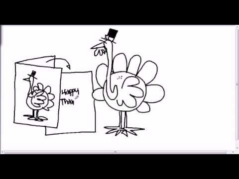 480x360 How To Draw A Thanksgiving Turkey - Stick Figure Turkey Drawing