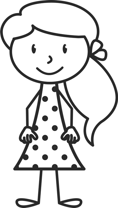 Stick Figure Little Girl Clipart Black And White Sermegans Blogspot Com