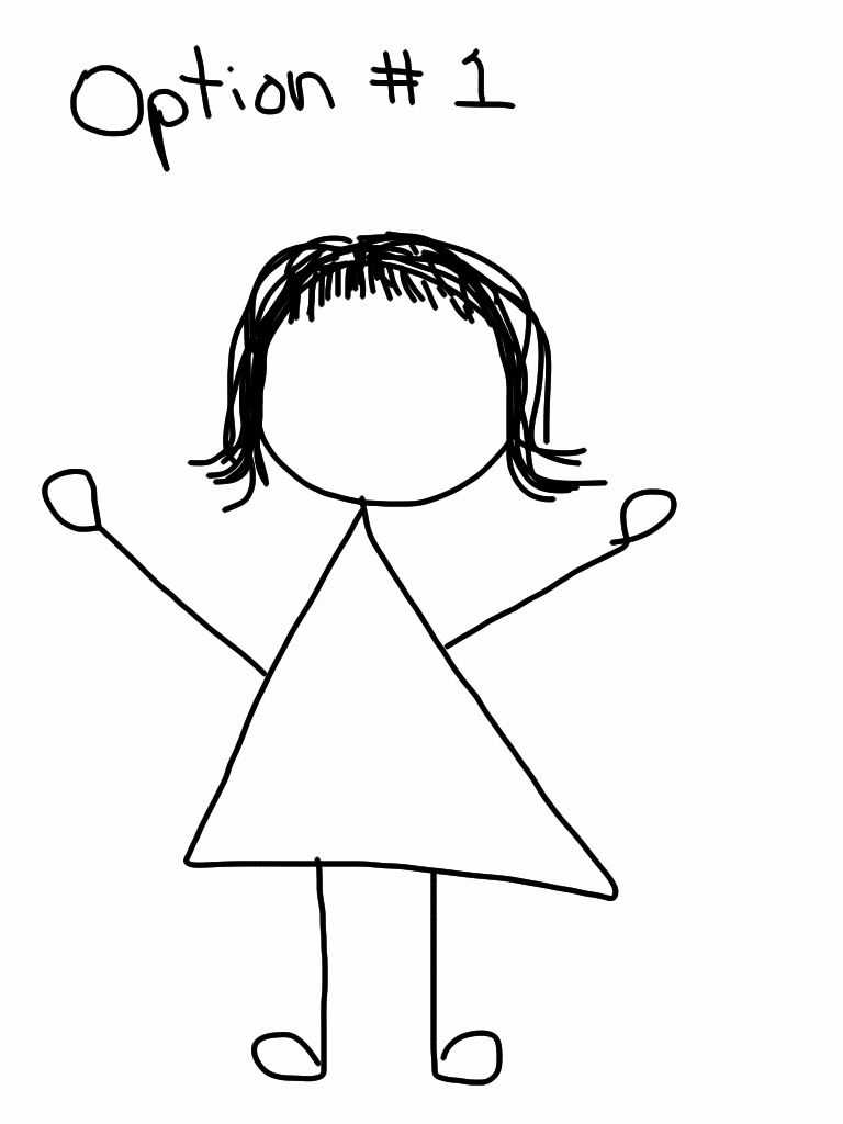 768x1024 I Love Drawing Hair D - Stick Girl Drawing