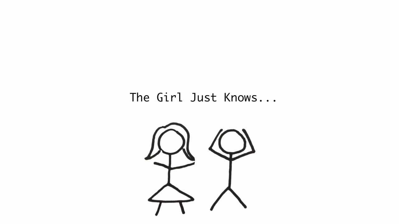 1280x720 Simple Love - Stick Girl Drawing