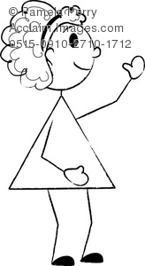 164x300 Black And White Clip Art Illustration Of A Stick Girl - Stick Girl Drawing