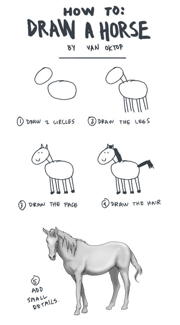 625x1125 How To Draw A Horse' Is The Only Art Guide You'll Ever Need - Stick Horse Drawing