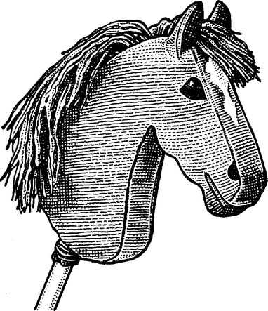 382x443 Riding A Hobbyhorse Yes, It's An Organized Sport - Stick Horse Drawing