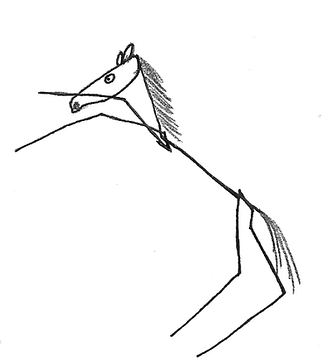 323x363 stick horse stickman studios - Stick Horse Drawing