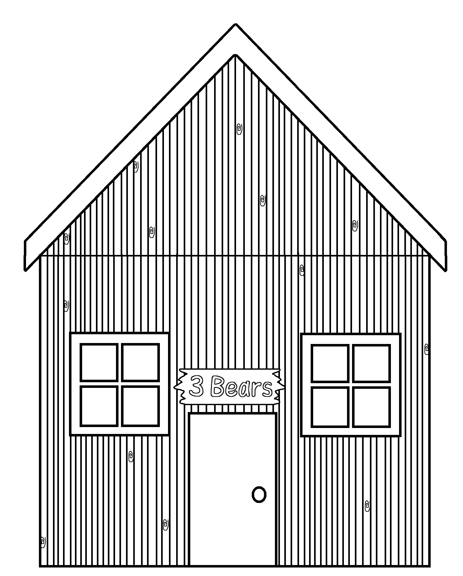1477x1837 Stick House Clipart Black And White Collection - Stick House Drawing