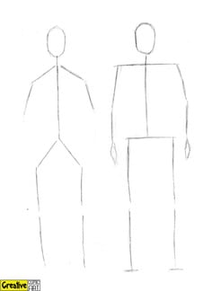 236x324 Drawing Basics Human Figure Head Creative Comic Art - Stick Person Drawing