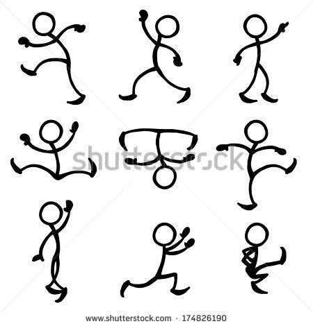 450x470 stick people in action, trying to get ideas for dancing stick - Stick Person Drawing