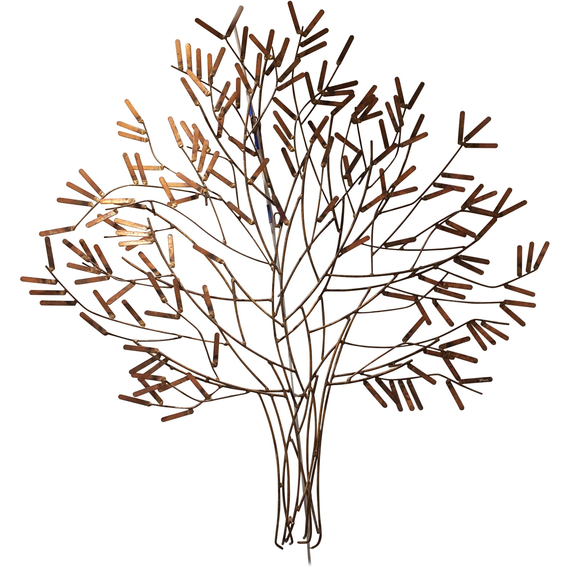 1850x1850 Gilt Metal Wall Sculpture Of A Stick Tree - Stick Tree Drawing