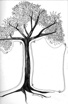 264x400 Tree Drawing - Stick Tree Drawing