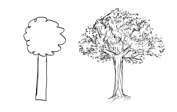 600x379 What's Your Excuse Why Can't You Draw - Stick Tree Drawing
