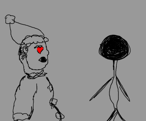 300x250 beardless santa loves curvy stick woman drawing - Stick Woman Drawing