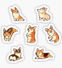 210x230 corgis drawing stickers redbubble - Sticker Drawing