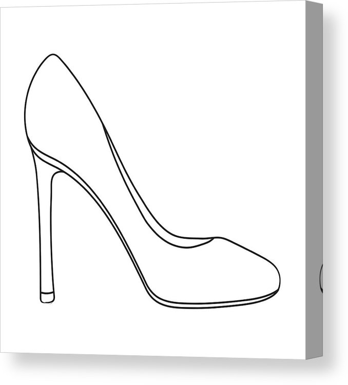 678x750 stiletto icon in outline style isolated on white background shoes - Stiletto Drawing